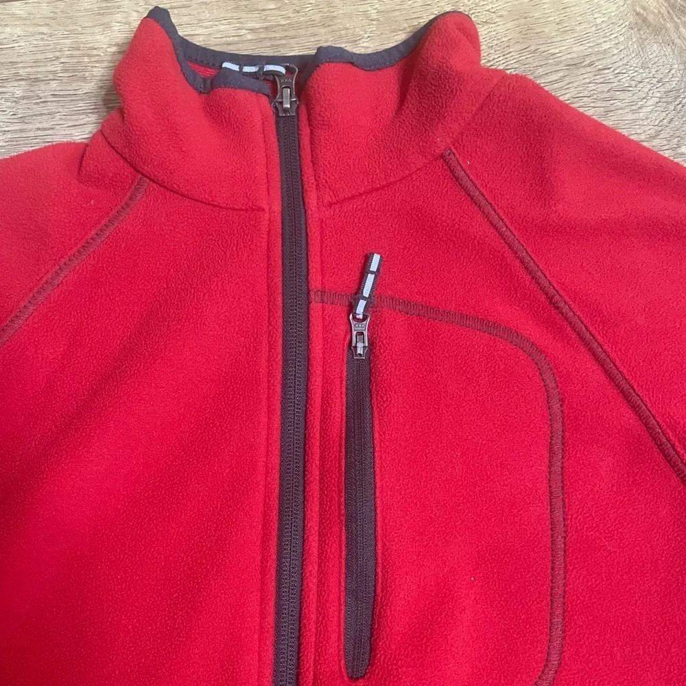 COLUMBIA Full-zip fleece Jacket red/boys youth size L/G